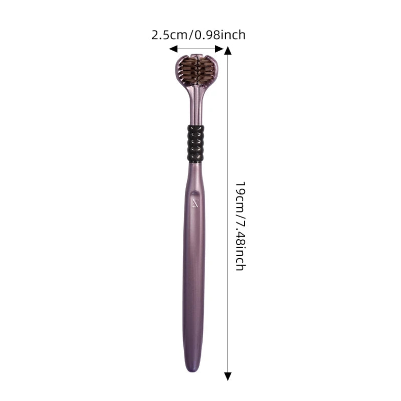 2 pièces/boîte - Brosses à dents pour adultes avec poils souples en PBT, embouts arrondis, triple enveloppement pour le nettoyage de la langue et manches ergonomiques